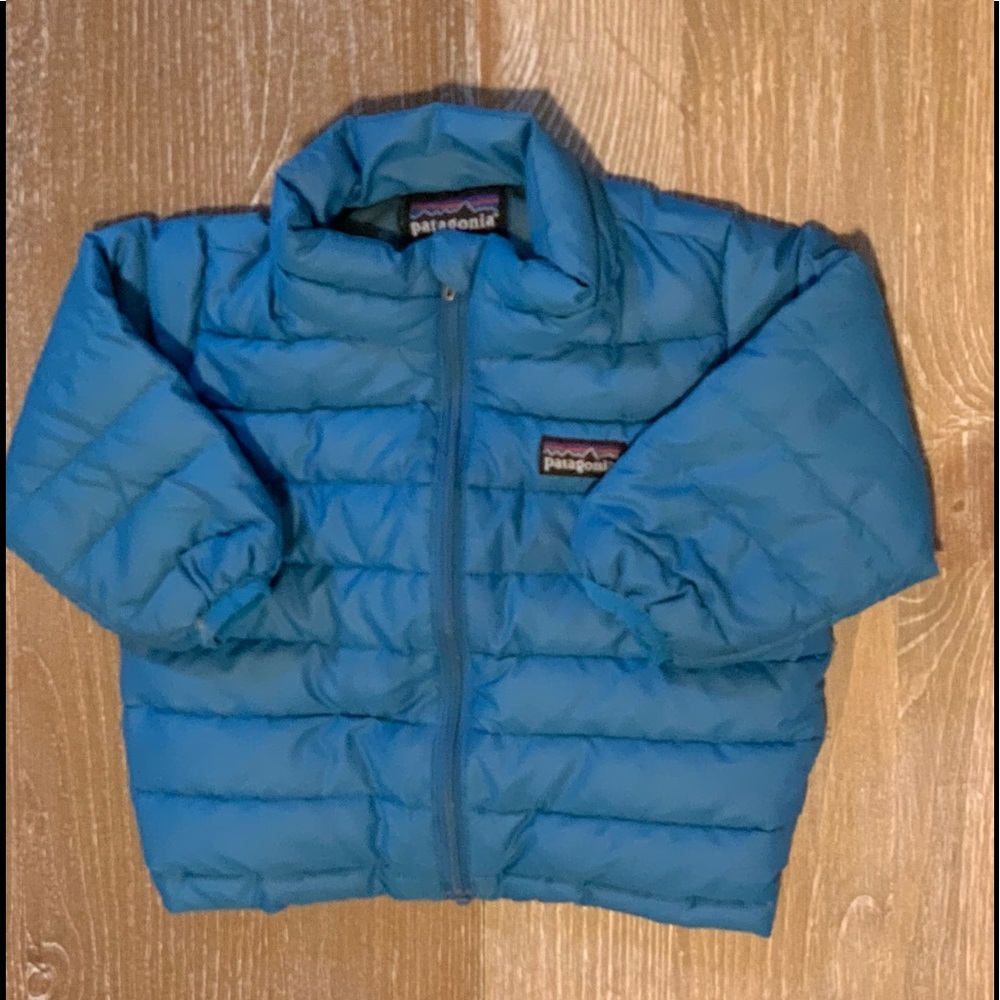 Patagonia blue lightweight down jacket 6 mo